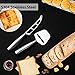 GikPal Updated Cheese Knife set, Cheese Slicer & Knife Set, Stainless Steel Cheese Cutter Slicer with Multi-Use Cheese Fruit Veggie Knife, Sliver