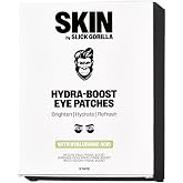 Slick Gorilla Under Eye Patches for Men, Dark Circles &amp; Puffy Eyes, 3 Pairs | Black gel patches with hyaluronic acid, collagen and niacinamide for tired, puffy-looking under eyes