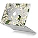 GMYLE MacBook Air 13 Inch Case A1466 A1369 Old Version 2010 2017, Hard Shell Plastic Clear Crystal Glossy Snap On Cover (White Floral Bloom)