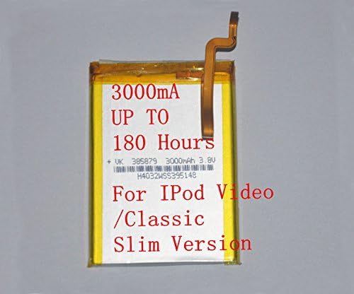 High Capacity 3000mAh Upgraded SSD Battery for iPod 6th Classic 160GB 7th 256/512GB
