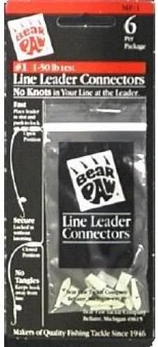 Bear Paw Line Leader Connectors No.1 - Connect Snelled Hooks to Your line