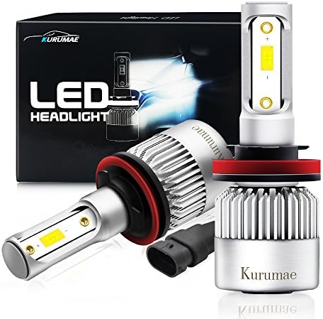 H11 Led Headlight Bulbs,H8 H9 All-in-one LED Headlight Headlamp Conversion Kit 2 Pcs with CSP Chips - 72W,8000Lm,6500K,Waterproof IP65 3-Year Warranty