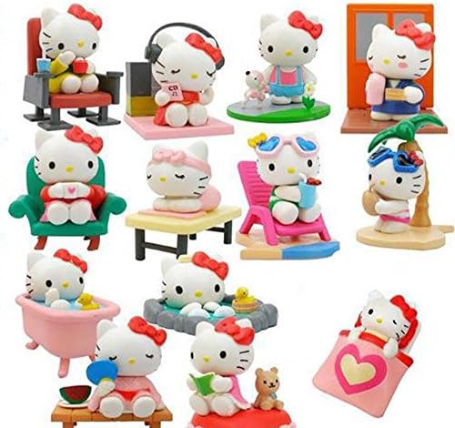 Hot selling 13Pcs/Lot Hello Kitty Action Figure Anime Kids Toys Kids Toys for Girls Play House Model Dolls Gifts for Kids