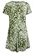 Sixother Womens Tie Dye Tunics Summer Casual Short Sleeves Tops V Neck Blouses, Army Green, Size M