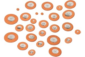 B BAOSITY 27 Pieces of Set Leather Baritone Saxophone Pads