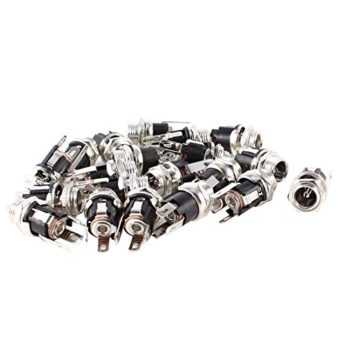 uxcell 20 Pcs DC 5.5mmx2.1mm Power Jack Socket Female Panel Mount Connector