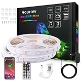 Aourow Ruban LED RGB 20M,LED Chambre de Synchronisation de Musique avec Contrôle
