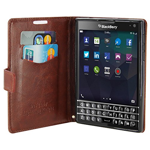 LK BlackBerry Passport Case Wallet PU Leather Case Flip Cover Builtin