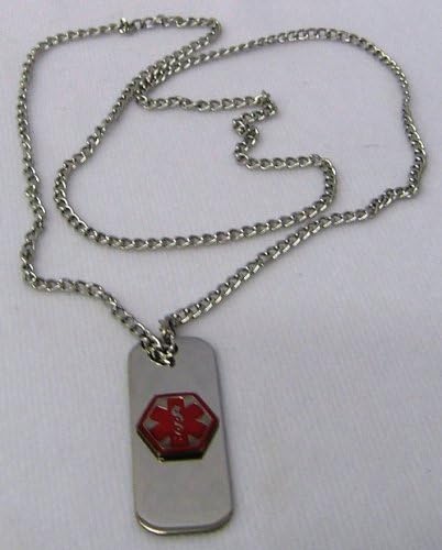 Emerg Alert Medical Alert Emergency ID Necklace and Wallet Card - "Sulfa Allergy"