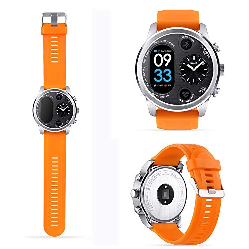 Axiba Smart Watch Fitness Activity Heart Rate Tracker Waterproof, Smart Watch Fitness Activity Heart Rate Blood Pressure Tracker Waterproof (Orange)