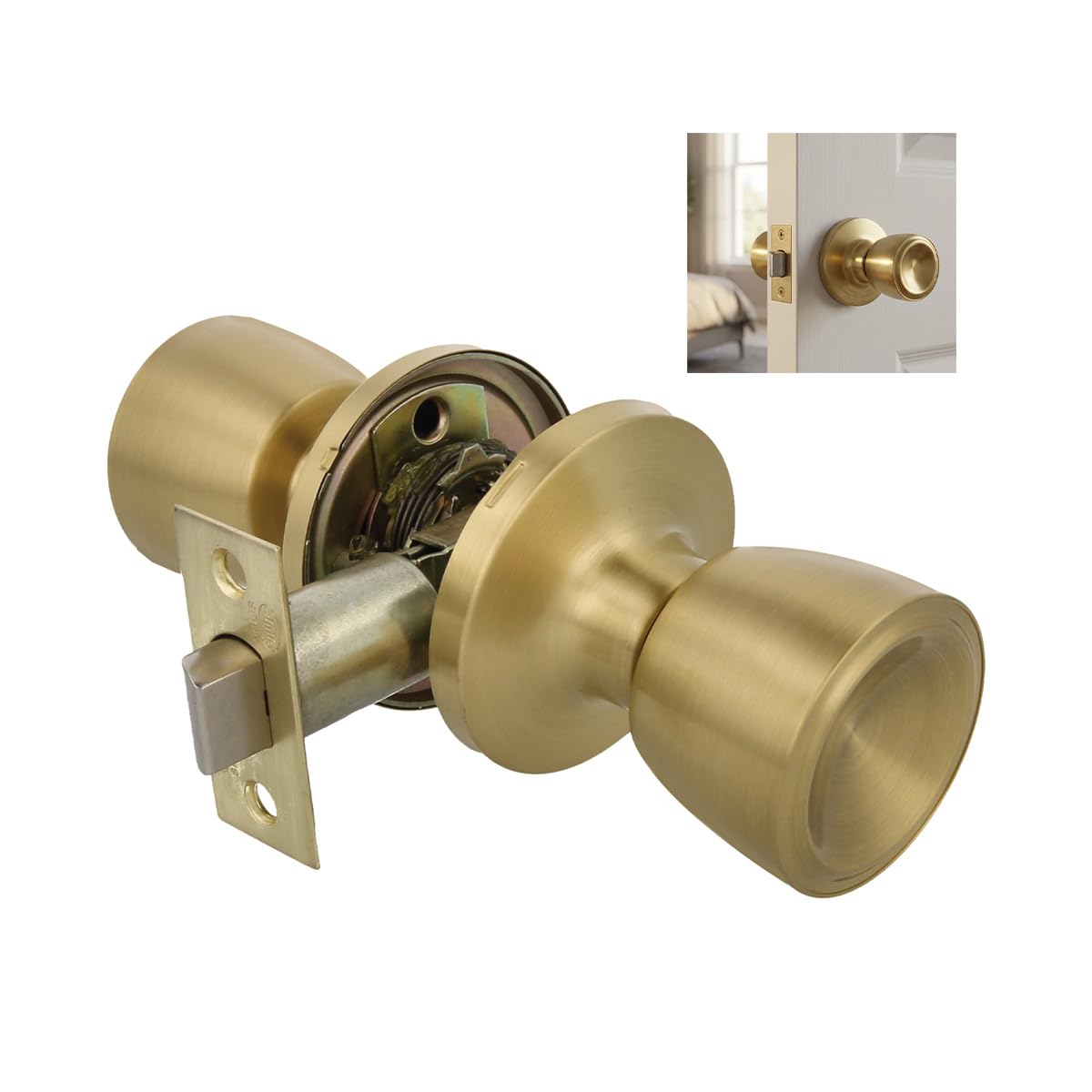 Amig - Brass Knob 60/70mm | Easy to Use | Practical Home Accessory, Matte Brass, Metal