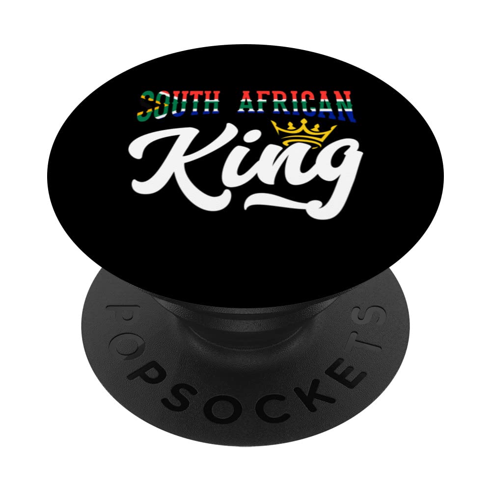South African King South Africa South African Flag PopSockets Swappable PopGrip
