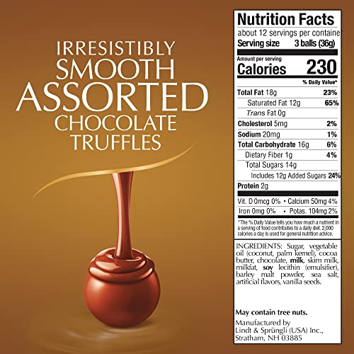 Lindt LINDOR Holiday Assorted Chocolate Truffles Deluxe Gift Box