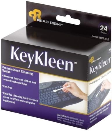 Wholesale CASE of 10 - Read/Right Pre-Moistened KeyKleen Swabs-Key Kleen Swabs, Pre-Moistened, 24/BX