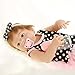 SanyDoll Reborn Baby Doll Soft Silicone 22inch 55cm Magnetic Lovely Lifelike Cute Lovely Baby Black Beautiful Princess Dress