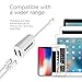iPhone / 7Plus/ 8 / 8Plus/ X Adapter & Splitter, 2 in 1 Dual Lightning Headphone Jack Audio + Charge Cable Adapter, Compatible for iOS 11 or later, Sync,Music Control,Charge Function at the same time