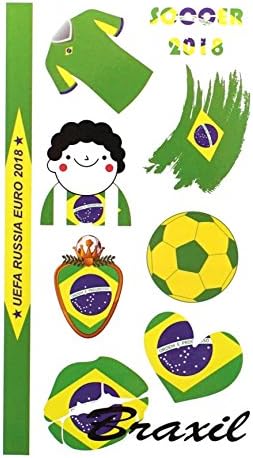 GGSELL GGSELL tattoo The 2018 Russia FIFA World Brazil flag temporary tattoos