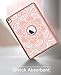 Hocase Compatible with iPad Pro 9.7 Case Heavy Duty Shockproof Hybrid Silicone Rubber Hard Protective Case with Cute Floral Pattern - Rose Gold Pink
