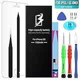 High Energy Li-ion Battery Model iPhone 5S&5C - With Repair Tool Kits & Instructions - High-Capacity 1560 mAh 0 Cycle Replacement Batter - 1 Year Warranty