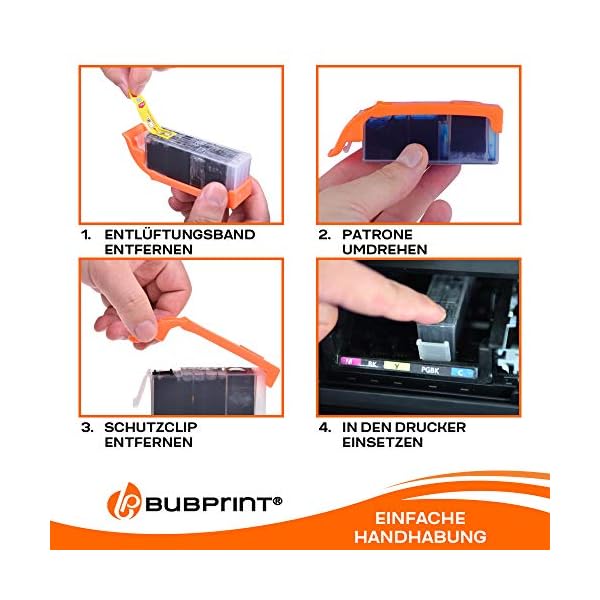 Bubprint 5 Druckerpatronen kompatibel als Ersatz für Canon PGI-580 CLI-581 XL Pixma TR7550 TR8500 TR8550 TS6100 TS6150 TS6151 TS6250 TS705 TS8150 TS8151 TS8250 TS9150 TS9155 TS9550 Multipack – Bild 7