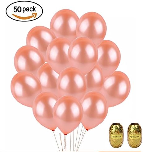 Rose Gold Balloons Party Decorations,birthday decorations,wedding decorations balloons,Great Rose Gold Party Decorations For Baby Shower, Engagement, Weddings, Proms,Valentine's Day | 12 Inch