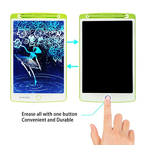 Color LCD Writing Tablet 10 Inch Colorful Screen with Lock HUIXIANG Drawing Board Electronic e Writer Digital Doodle Sketch Erasable Pad for Kids Boys Girls Birthday Present (Green)
