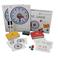 OWLCONIC Telling Time Teaching Game. A Great Visual Resource for Kids to Learn Analog and Digital Time. Perfect Math STEM Educational Tool for Homeschool, Classroom, Teachers and Parents. 128 pcs.