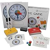 OWLCONIC Learning Time Game - 128 Piece Teaching Aid to Help Kids Learn Analog and Digital Time - Educational Resource Toy for Children - Kindergarten Homeschool Supplies