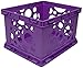 Storex Large Storage and Transport File Crate, 17.25 x 14.25 x 10.5 Inches, Dark Purple (STX61570U01C)