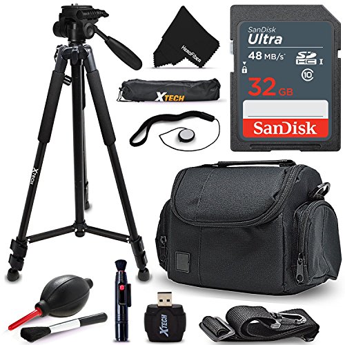 Xtech-32GB-Memory-Card-Kit-Premium-Camera-Case-Pro-Series-72-inch-Tripod-f-Sony-Alpha-A6500-A6300-A6000-A55-A9-A7R-II-A7-II-A7-A7R-A7S-A65-A77-A99-A900-A700-A580