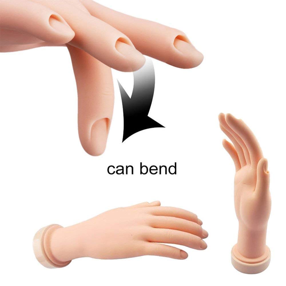 Buqikma Nail Trainer Practice Hand Flexible Movable and Foot False Model Foot Nail Art Acrylic Manicure Tool For Nail Art Training Beginners (left foot + right hand) : Beauty