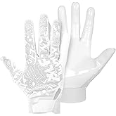 SLEEFS Youth Football Gloves for Boys and Girls, Sticky Receiver Flag Football Gloves for Youth, Adult Men or Women, Stretch Fit, No Slip, Perfect Grip, Machine Washable