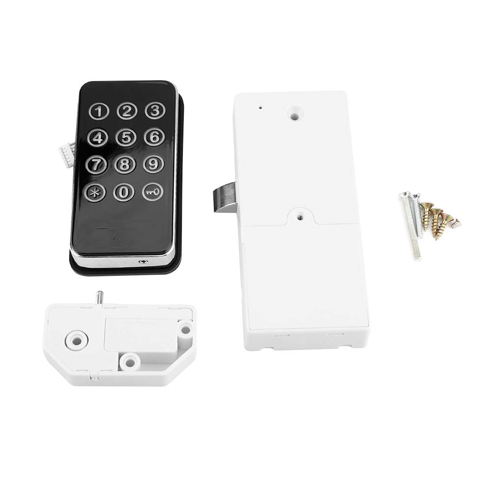 GOTOTOP Electronic Cabinet Lock Kit Set, Keyless Digital Electronic Code Lock Zinc Alloy Convenient Password Security Coded Lock