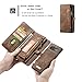 Galaxy Note 8 Case,AKHVRS Handmade Premium PU Leather Wallet Case,Zipper Wallet Case [Magnetic Closure]Detachable Magnetic Case & Card Slots for Samsung Galaxy Note 8 - Brown