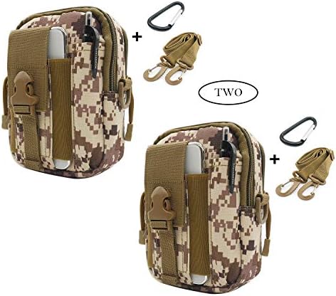 SEVENPICKS Tactical Waist Pack Multi Purpose Bag EDC Pouch Utility Upgraded Version with Strap Camping Hiking Pouch Nylon Cell Phone Bag