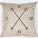 Iuhan Fashion Compass Linen Throw Pillow Case Cushion Cover Home Decor+Wallet