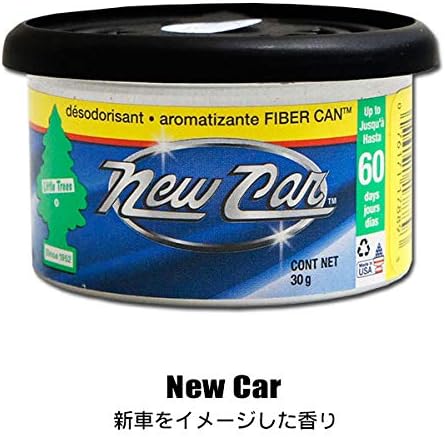 Amazon リトルツリー ファイバーカン エアフレッシュナー ニューカー Little Trees Fiber Can Air Fresheners New Car Scent 芳香剤 車 部屋 缶 並行輸入品 車用芳香剤 車 バイク