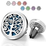 Romanda Car Vent Clip Air Freshener Diffuser- Easy and Efficient Way to Improve Air Quality Inside Your Car, Simply Add Some Essential Oils or Perfume to The Aromatherapy Diffuser, with 8 Pads.