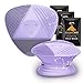 Rechargeable Face Brush - Electric Facial Cleansing Brush with Charcoal Mask - Silicone Exfoliating Vibrating Face Massager & Cleanser - Acne & Blackhead Remover, Sonic Deep Cleansing Device 