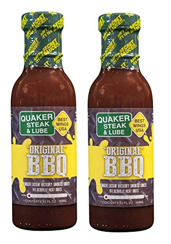 Quaker Steak and Lube Original Barbecue Wing Sauce - TWO 12 Ounce Bottles of Quaker Steak & Lube Original BBQ Sauce