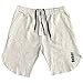 Ouber Men's Bodybuilding Lifting Gym Workout Sweat Shorts (Grey,L)
