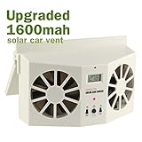 SUGERYY Solar Dual Fan Car Front/Rear Window Air Vent Cool Cooler Fan Windshield Fan