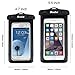 Becko Black Waterproof Case Touch Responsive Front and Back, Universal Waterproof Wallet, Dry Bag, Pouch for 4.7