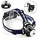 Max 2000 Lumens Adjustable LED Headlamp Headlight, Zoomable Spot Light Flood Light, Handsfree Waterproof Flashlight for Camping Running Hiking Reading Cycling Hunting Fishing, Grey