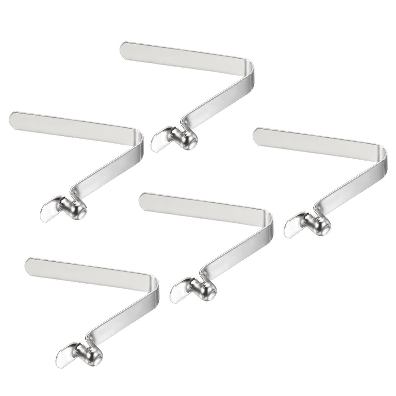 PATIKIL 6.5x5mm Kayak Paddle Snaps, 5 Pack Tent Pole Push Button Spring Clips Steel Hollow Button Locking Tube Single Pin for Camping Awning Tent