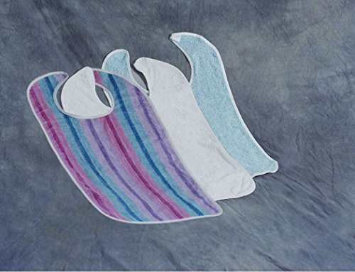 Adult Sized Washable Bibs - Extra Large Clothing Spill Protector (Pack of 3)