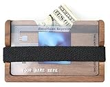 Wood Front Pocket Minimalist Wallet & Money Clip