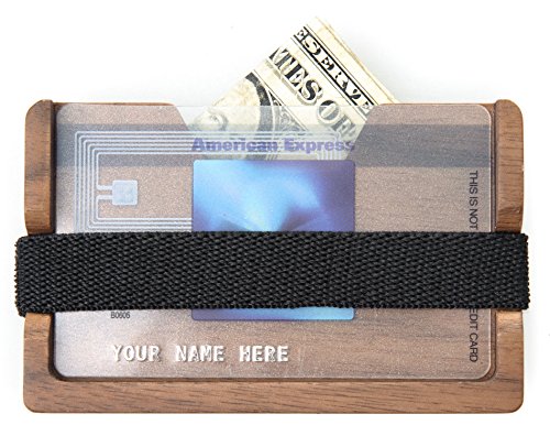 Wood Front Pocket Minimalist Wallet & Money Clip
