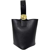 Women's Leather Bucket Bag, Adjustable Strap Crossbody Shoulder Purse, Fashion Hobo Tote Handbag for Daily Travel