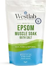 Westlab Epsom Salts 1kg Magnesium Sulfate Bath Salt Muscles Recovery view 1